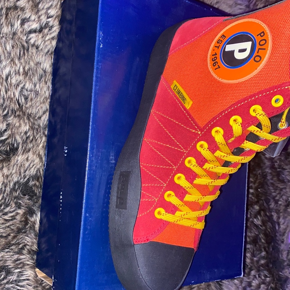 Redish orange PoLo shoes